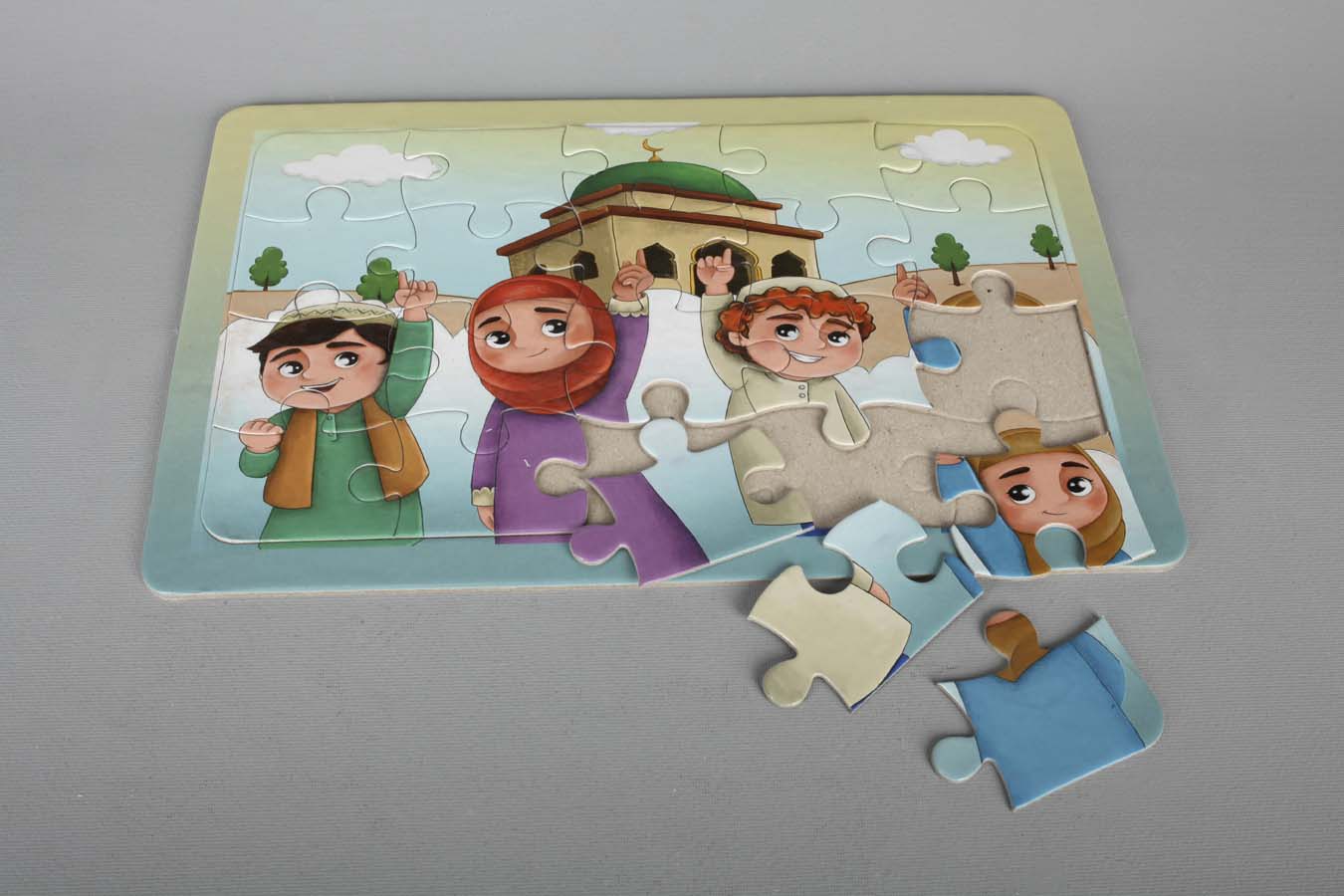 Puzzle set with the theme of 5 pillars of Islam