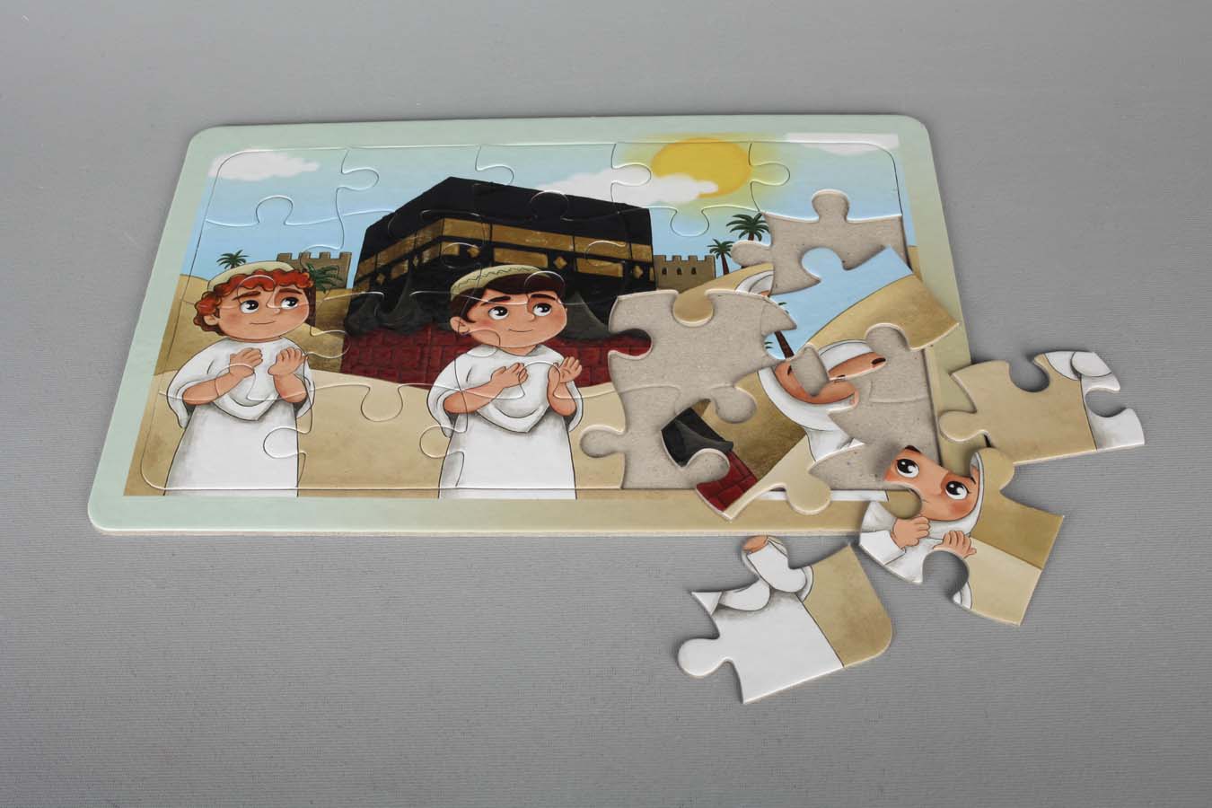 Puzzle set with the theme of 5 pillars of Islam