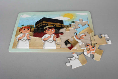 Puzzle set with the theme of 5 pillars of Islam