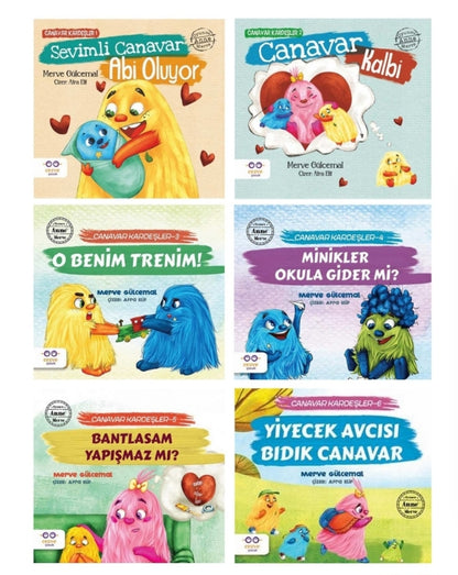 مجموعة Merve Gülcemal Monster Brothers (6 كتب)